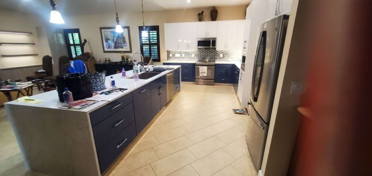 Transitional Contemporary Kitchen Remodel in Boynton Beach, FL by Meltini Kitchen and Bath project photo