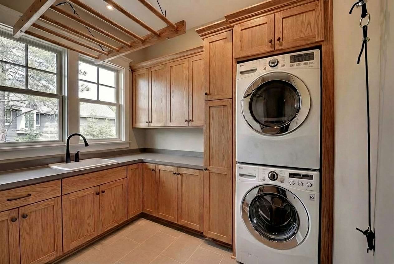 Completed laundry room remodeling project
